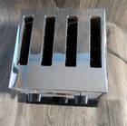 Vtg Toastmaster 4-slice Toaster  D154wh White Chrome Fruit Design - Tested