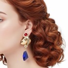 Museum Earrings Native American Indian Ethnic Face Statement Vtg Cz Art Stud