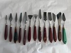 set Of 13  Art Painting Palette Knives Wood Handles Different Sizes Used