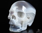5 0  Amethyst   Agate Hand Carved Crystal Skull  Super Realistic  Healing