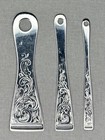 Set Of 3 Antique Sterling Silver Bodkins   Ribbon Threaders Sewing Tools 