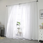 White Sheer Curtains 84 Inches Long 2 Panels Set - Light Filtering W