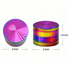 4 Layer 2 Inch Zinc Alloy Herb Grinder Tobacco Spice Grinder Portable Rainbow
