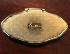 Vintage Stratton Enamel Black   Gold Pill Box With Tongs  Circa 1980