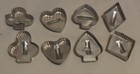 8 All Lot  Cards Symbols Cookie Cutters Heart Diamond Spade Club Metal Vtg