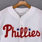 Vintage Philadelphia Phillies Jersey Mens Xl White Mesh Batting Practice Usa 90s