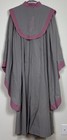 Vintage Murphy Robes Choir Gown Gray Pink Trim Embroidered Music Note Sz 38