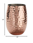 Hmtc14 Mule Cup  Hammered  Mirror Finish  Stainless Steel  Copper  14oz  Capacit