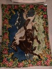 Vintage Antique Horsehair Sleigh Carriage Buggy Lap Blanket Running Horse