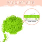 10 Yards 2-layer Satin Ruffle Trim Lace Ribbon Solid Bright Green 