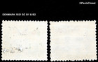 Denmark 1921 Sc B1   B2 Semi-postal 5o Op Red On 10o   10o Op Red On 20o Mint
