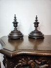 Antique Finial Boxes Pair Victorian Era Trinket Box Museum Quality 10 t  7 5 