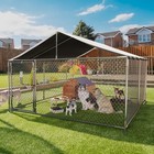 Large Dog Kennel Outdoor With Roof Heavy Duty Dog Enclosure Outside Pet Fence