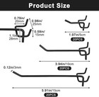 60 Pack Heavy Duty Pegboard Hooks 2 4 6 Inch Black Steel Garage Organizer