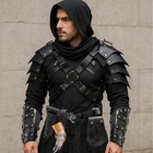 8 Pcs Mens Renaissance Costume Medieval Pirate Shawl Belt Pouch Shoulder Armo  