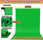 Green Screen Backdrop  5 X 6 5ft Greenscreen Background For Photoshoot  Small Fa