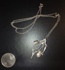 Victorian Sterling Silver Sewing Chatelaine Necklace British Hallmarks Thimble