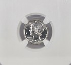 1942 10c Pf 65 90  Silver Mercury Dime Ngc Brown Label