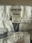 Crewcuts Boys Skinny Fit Gray Solid Chino Pants Pockets Button Closure 2t