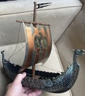 Vintage Edward Aagaard 16    Viking Ship Nordic Boat Shields Dragon Copper Bronze