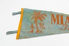 Large Vintage Miami Beach Florida Souvenir Felt Pennant 30 