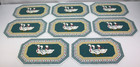 Vtg Country Geese Table Placemats Vm Ribbon B d Lot Bundle Set Vinyl Farmhouse 8