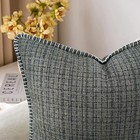  Thick Chenille Decorative Square Throw Pillow Covers 18x18 Pack Of 2 Soft 