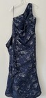 Teri Jon Rickie Freeman Women   s Formal Dress Gown One Shoulder  Navy  Size 12