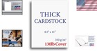 130lb Bright White Cardstock 100 Pack - Ideal For Invitations   Business Cards
