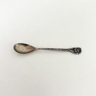 Vintage 900 Silver German Edelweisz Baby Coffee Spoon Floral Flower Handle 4 