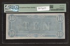 1864  10 T-68 Confederate States Of America Note - Pmg 63 Epq