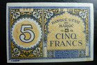 1943 Morocco Paper Money - 5  Cinq  Francs Banknote  Unc