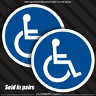 Handicap Sticker Disabled Parking Vinyl Usa Car Vehicle Window Wheelchair 2 Pack