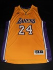 Kobe Bryant Panini Autographed  24 Lakers Authentic Gold Jersey   Signed