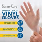 100pcs Sunnycare Vinyl Exam Gloves Powder Free  latex Nitrile Free                   M