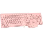 Wireless Keyboard And Mouse Combo -  Standard Office Pc Keyboard And Pink