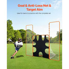 3 In  1 Lacrosse Folding Goal With Backstop And Target  6 X 6 Ft  Net  Orange Wi