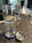 Vintage Barber Barbicide Disinfectant 11 5 h Clear Glass Lidded Jar Container