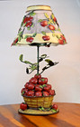  Vintage Home Interiors Apple Basket Votive   Tealight Candle Holder Lamp 