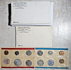 1968 Us Mint Unc 5 Coin Set 40  Silver Half Quarter Dime Nickel Penny