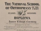 Antique Medical Degree Doctor Diploma 1922 National School Of Orthopraxy