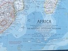 Vintage 1960 National Geographic Map Africa 19 x25  13