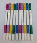Lot Of Lego Stationary Markers Connectible Pens  7mm 5 Colors 10 Qty Nwt