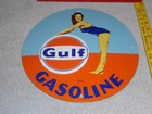 Vintage 1953  gulf Gasoline Marilyn Monroe  11 3 4  Porcelain Metal Gas Oil Sign