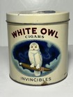 White Owl Cigar Tin Vintage Tobacciana Collectible