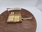 Vintage 1940s Goldtone Two Compartment  Miniaudiere Vanity Case Compact 