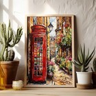 Retro Phone Booth Diamond Art Kits For Adults  Diamond Painting Kit Adults For B