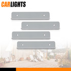 Composite Deck Decking Boards End Cap Cover Set 4x W screw Holes 5 5  Light Gray