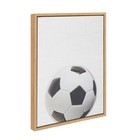 18  X 24  Sylvie Color Soccer Ball Portrait Framed Canvas Natural -