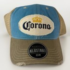 Corona Extra Beer Blue Distressed Mesh Snapback Trucker Hat Cap Nwot